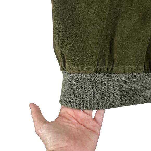 Ralph Lauren Purple Label Button Front 100% Suede Leather Vest Olive Green Sz 12 - Picture 5 of 11